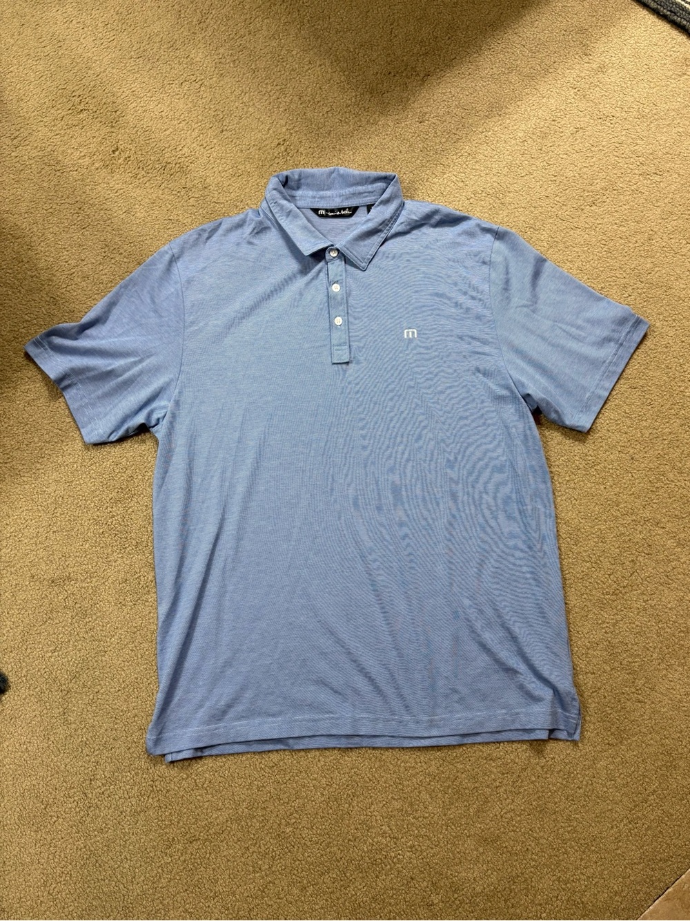 Travis Mathew Men’s Light Blue Polo Shirt